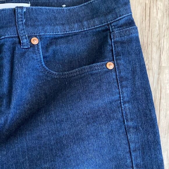 Loft Modern Skinny Button Front High-Rise‎ Dark Wash Jeans NWOT 27 Size 4 - Picture 4 of 14
